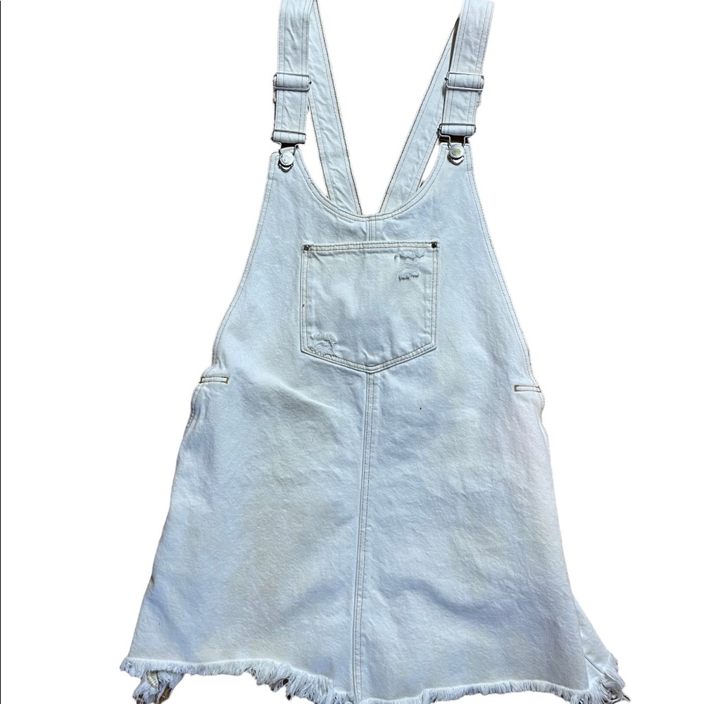 Zara | Cream White Overalls Dress Size Medium